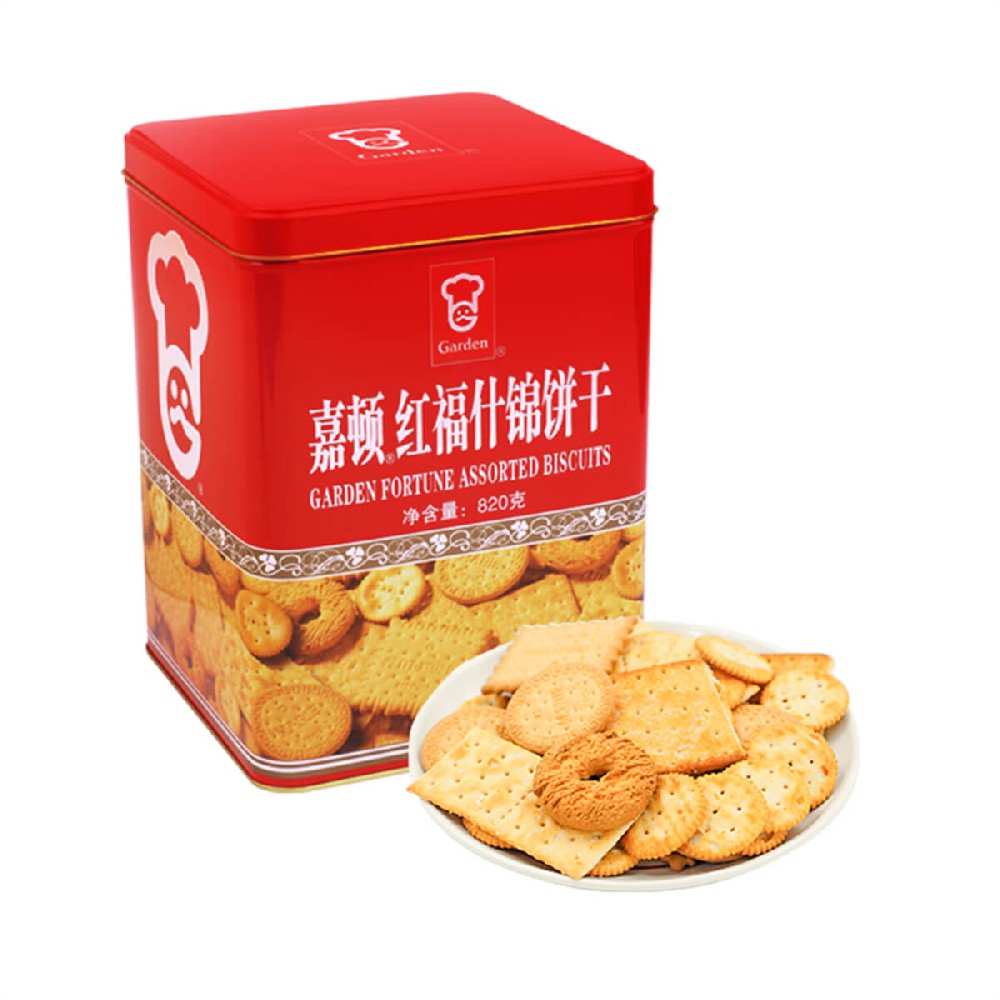 嘉顿-红福什锦饼干820g